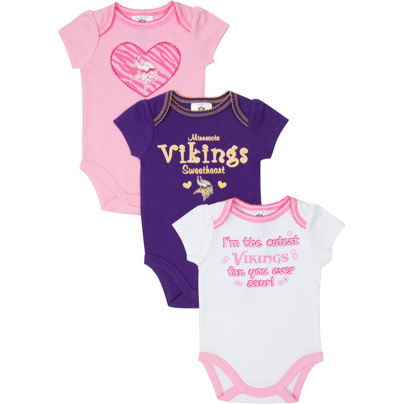 Baby Vikings Girl 3-Pack Onesies