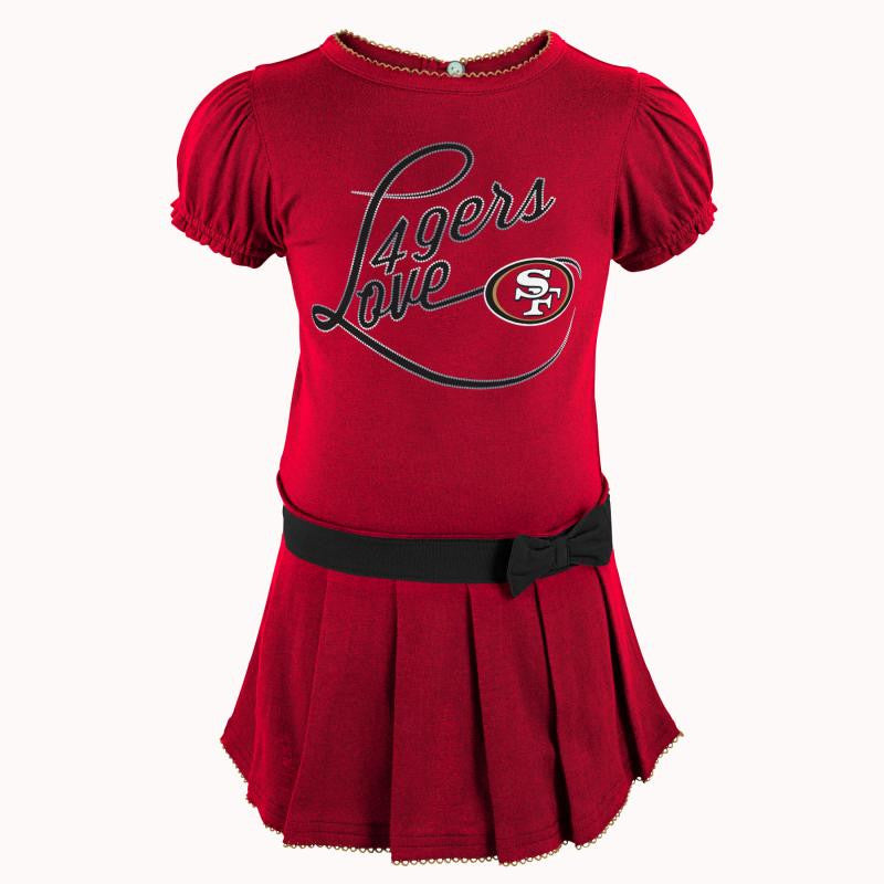 49ers Girl Drop Waist Dress – babyfans