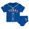 Rangers Little Sports Tee and Baby Diaper Cover
