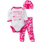 Broncos Baby Girl 3 Piece Outfit