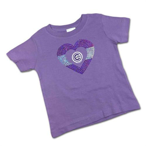 Sparkly Heart Lavender Cubs Tee