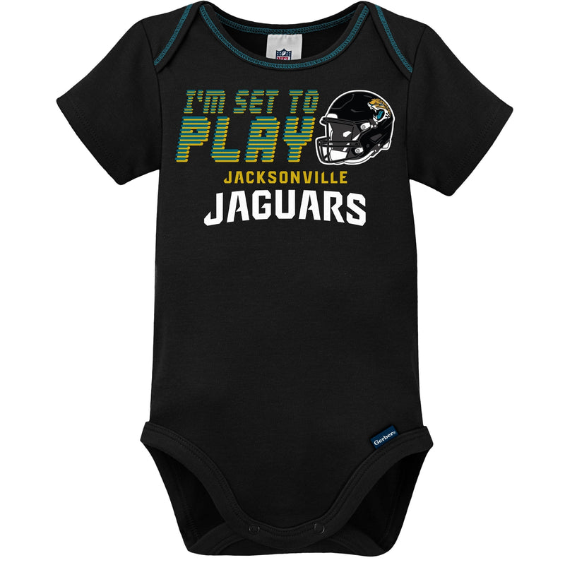 3-Piece Baby Boys Jaguars Bodysuit, Sleep 'N Play & Cap Set