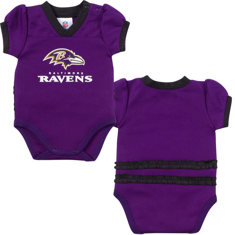 Baby Girl Ravens Jersey Onesie