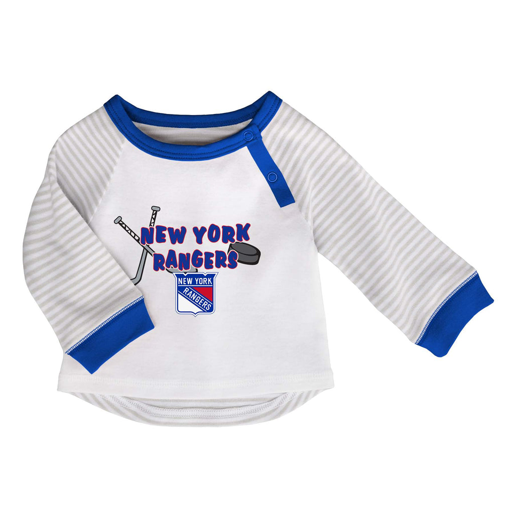 NHL New York Rangers Infant Girls' 3pk Bodysuit - 0-3M