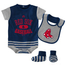 Red Sox Baby Onesie, Bib and Bootie Set
