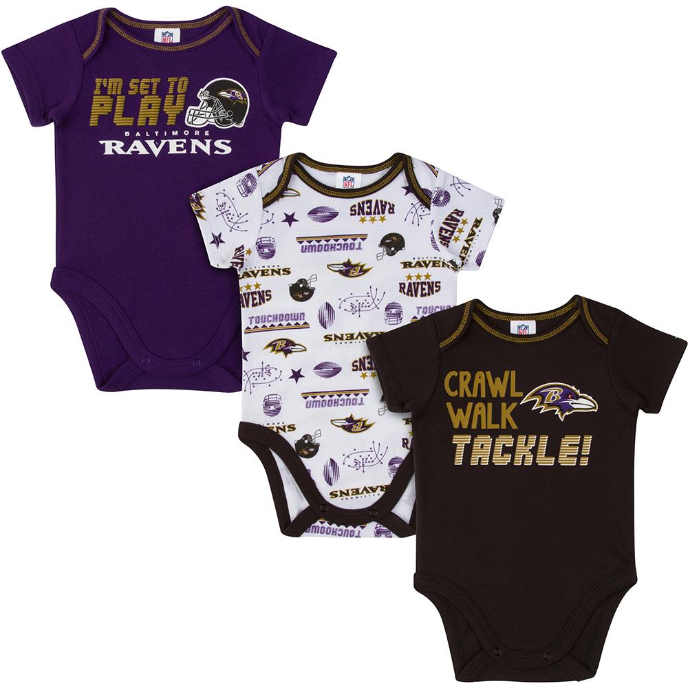 Baby Boys Ravens Short Sleeve Jersey Bodysuit – babyfans