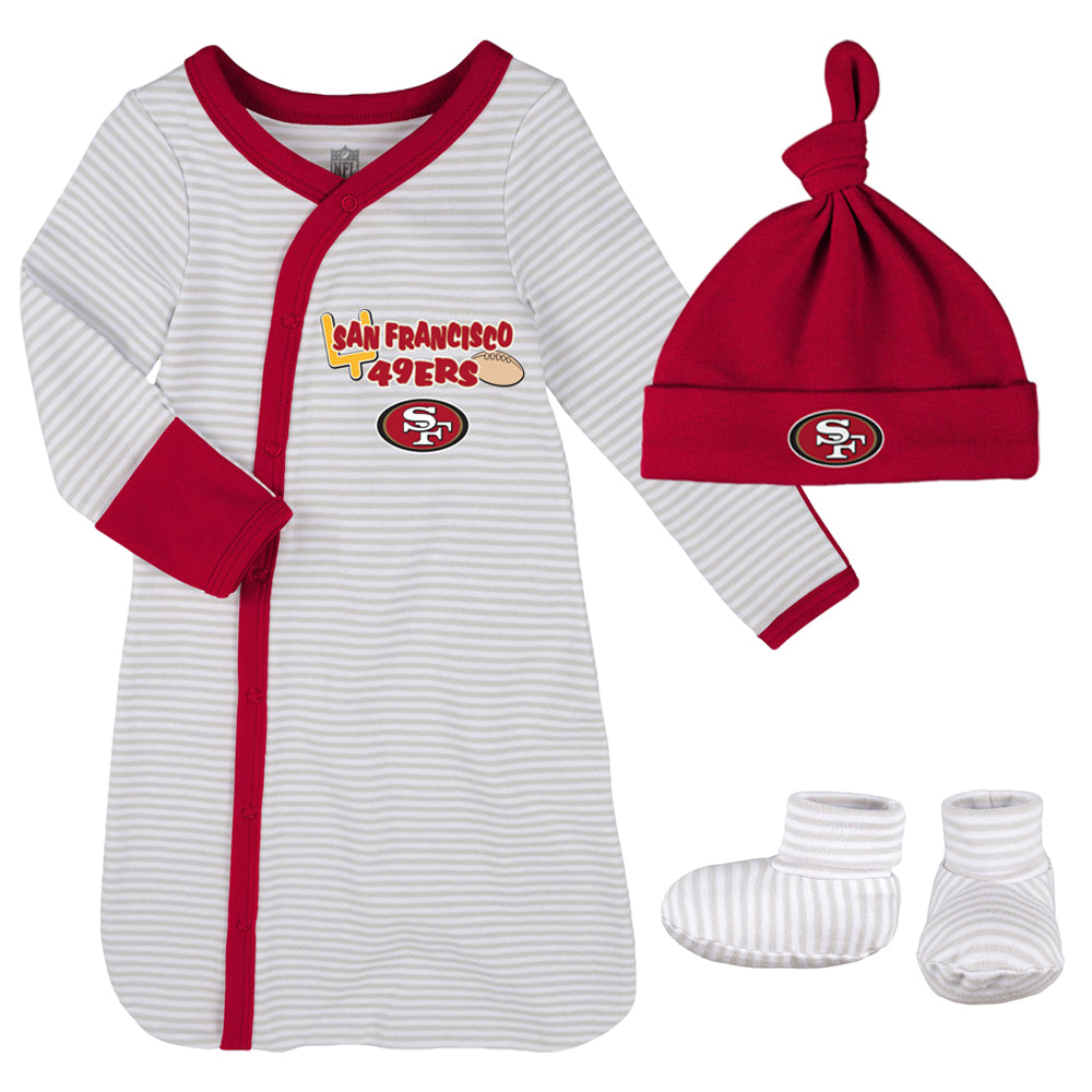 49ers Newborn Gown, Cap, and Booties – babyfans