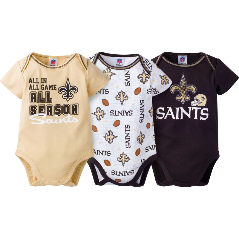 Saints Infant 3-Pack Logo Onesies