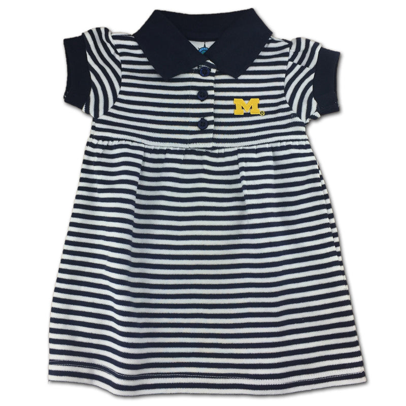 Michigan Striped Polo Dress with Bloomers