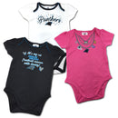 Baby Panthers Girl Onesie 3 Pack