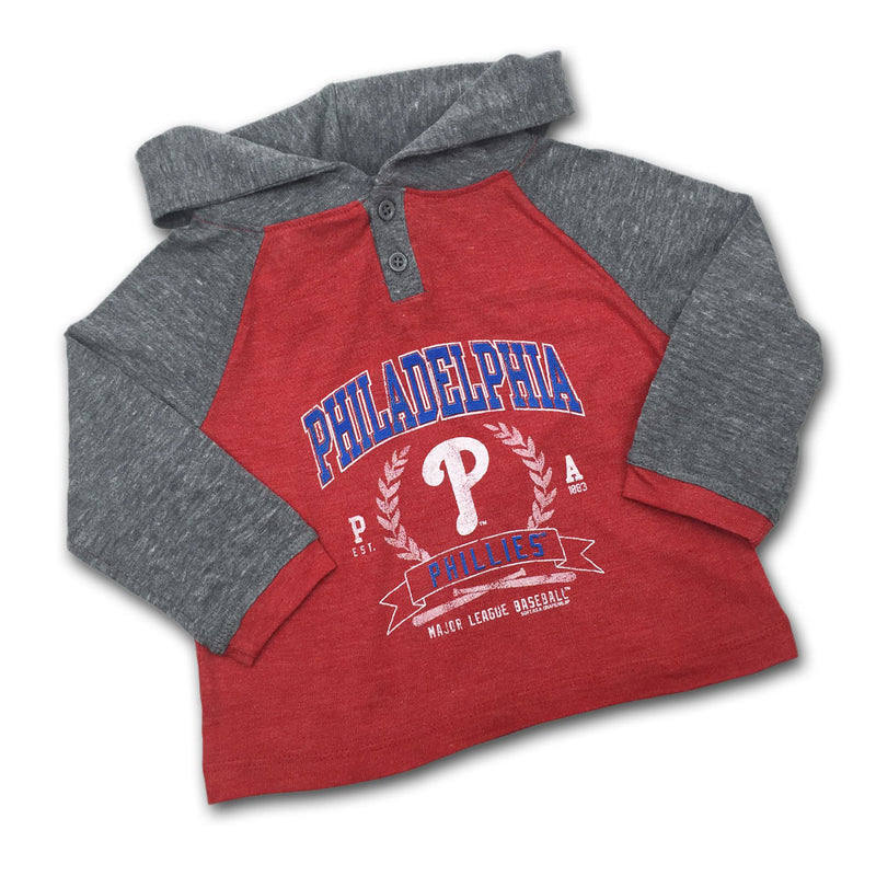 Phillies Toddler Color Blocked Two Button Hoodie