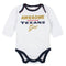 Awesome Texans Baby Girl Bodysuit, Footed Pant & Cap Set