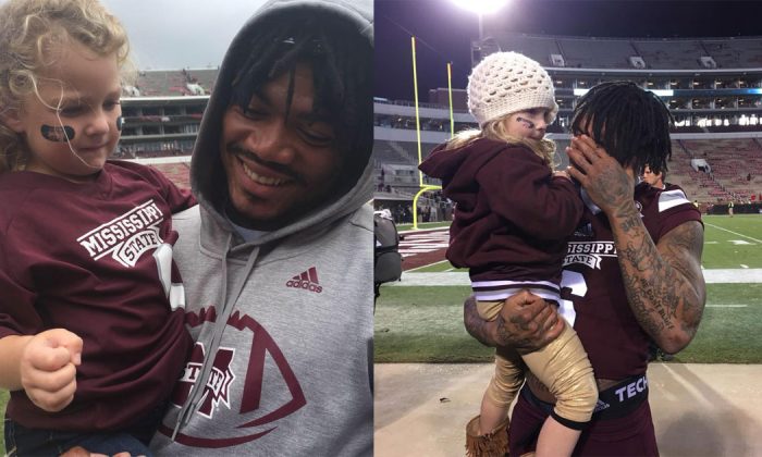 A story of the special bond formed between a baby fan and her favorite college player