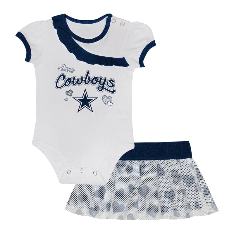 Dallas Cowboys Girl Short Sleeve Bodysuit Skirt Set