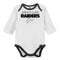 Awesome Raiders Baby Girl Bodysuit, Footed Pant & Cap Set
