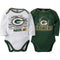 Packers Infant Long Sleeve Logo Onesies-2 Pack