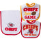 Kansas City Chiefs 2 Bib and 1 Burpcloth Set
