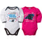 Panthers Infant Girls Long Sleeve 2 Pack Bodysuits
