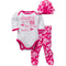 Giants Baby Girl 3 Piece Outfit