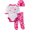 Patriots Baby Girl 3 Piece Outfit