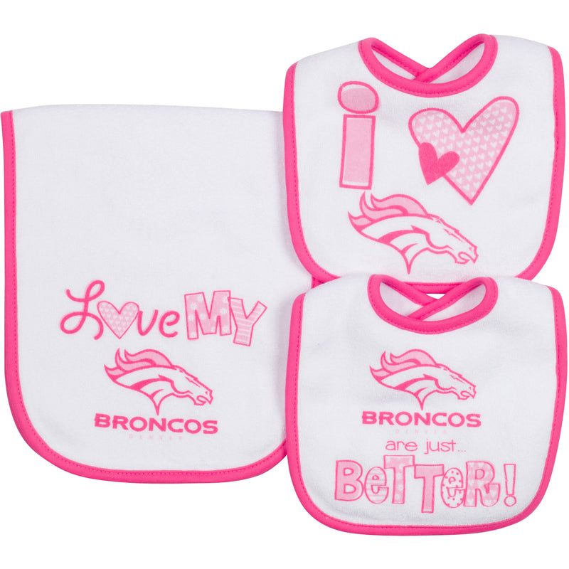 Love My Bronocs Bibs and Burp Cloth