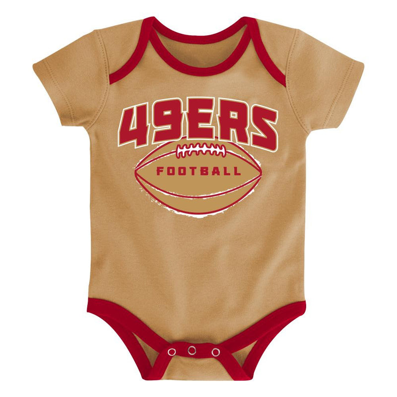 49ers Little Kicker bodysuit 3-Pack