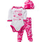 49ers Baby Girl 3 Piece Outfit