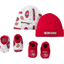 49ers Infant Logo Cap and Booties Set