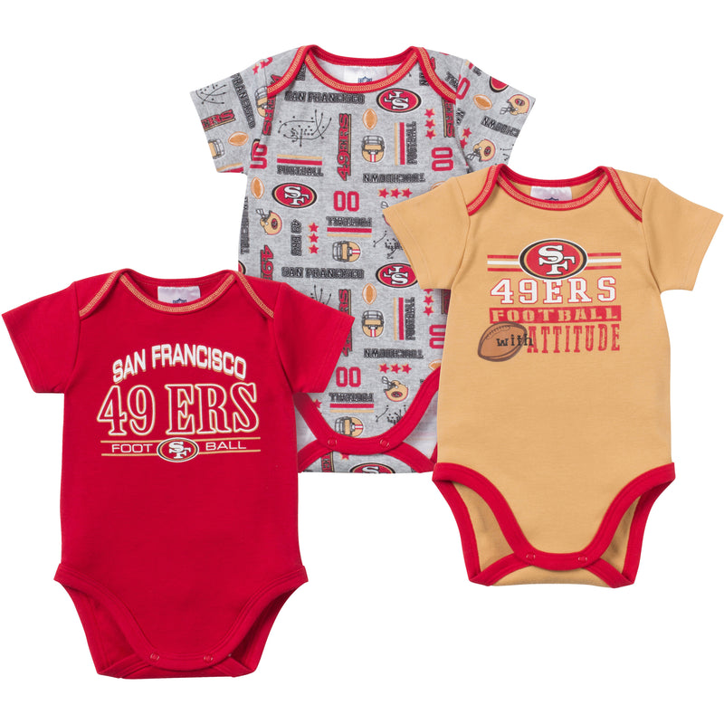 Baby 49ers Fan Onesie 3 Pack