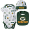 Packers Baby Boy Bodysuit, Cap and Bib Set