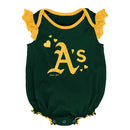 Athletics Baseball Girl Ruffled Bodysuits