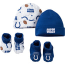Indianapolis Colts Baby 4 Piece Cap and Bootie Set