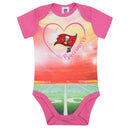 Bucs Infant Girl Pink Field Bodysuit