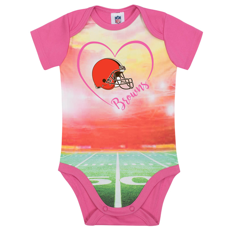 Browns Infant Girl Pink Field Bodysuit
