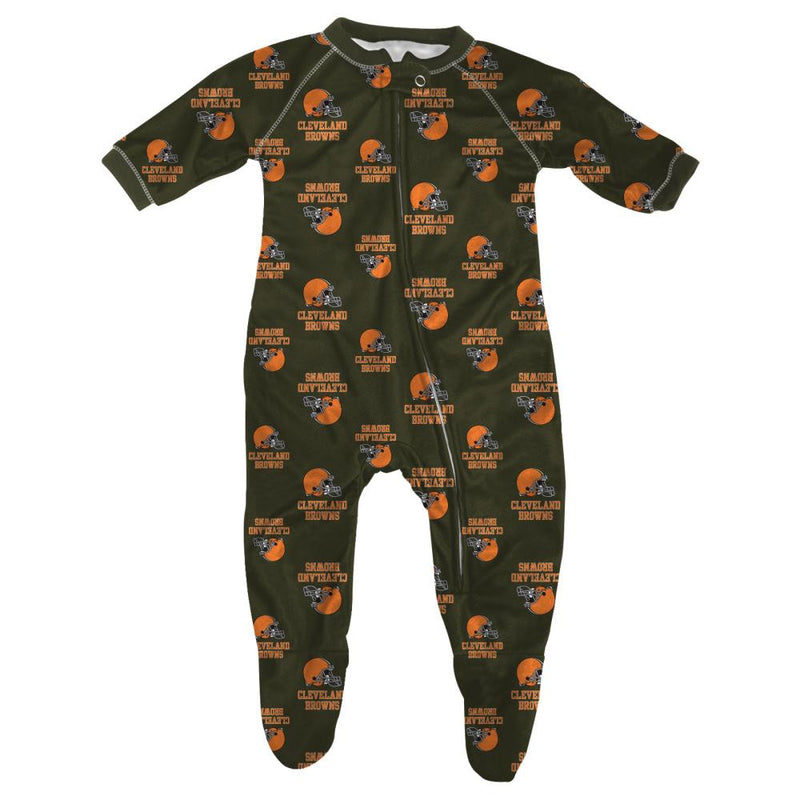 Browns Infant Zip Up Pajamas