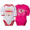 Chiefs Infant Girls Long Sleeve 2 Pack Bodysuits