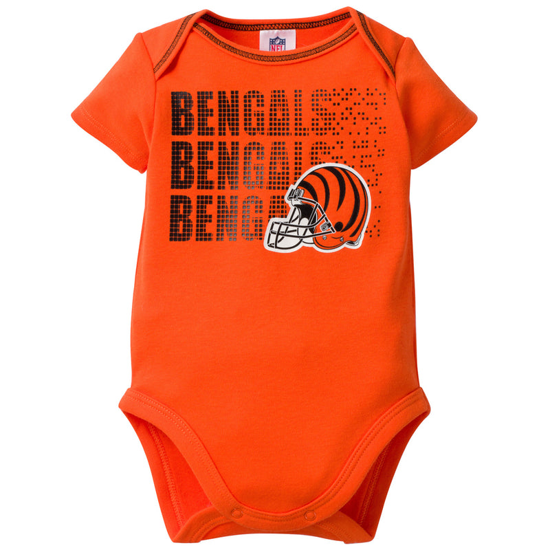 Bengals Baby 3 Pack Short Sleeve Onesies