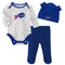 Bills Baby Bodysuit, Pants and Cap Set