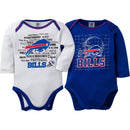 Bills Infant Long Sleeve Logo Onesies-2 Pack