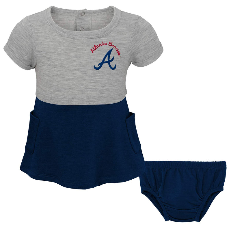 Braves Team Babydoll Shirt and Diaper Cover Set