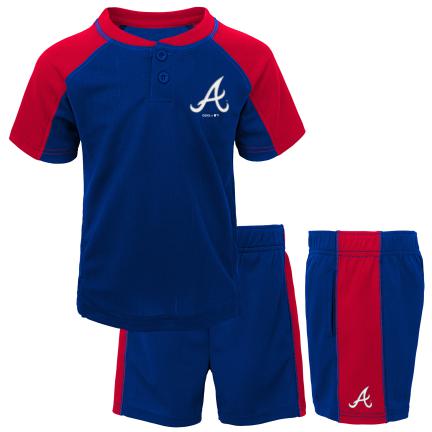 Braves Kid Baseball Shirt and Shorts Set