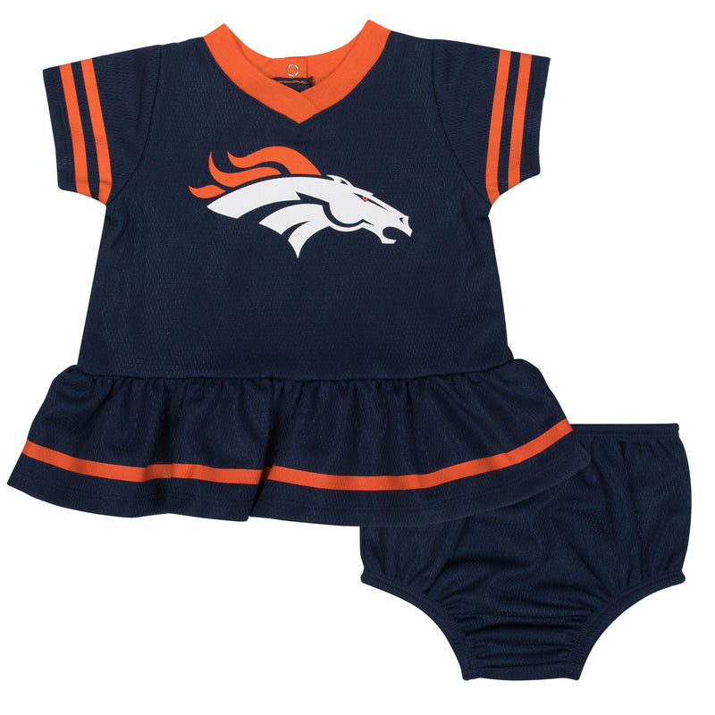 Broncos Baby Girl Team Dress with Bloomers