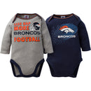 Baby Broncos Long Sleeve Onesie Two Pack