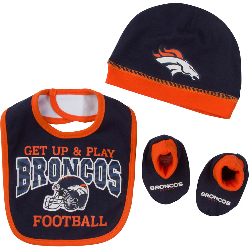 Denver Broncos Baby Boy 3-Piece Accessories