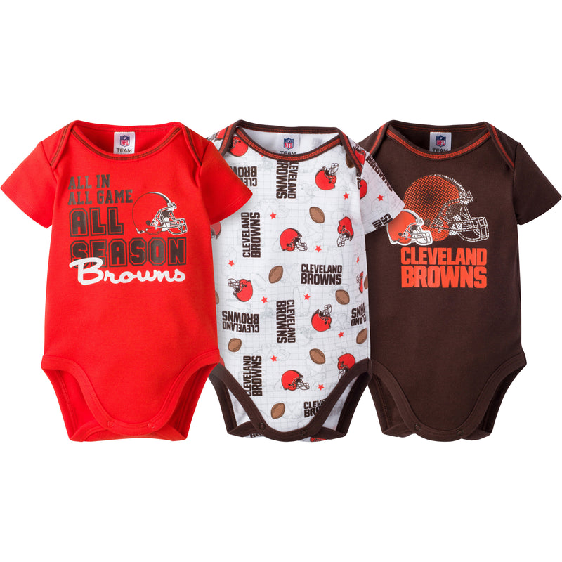 Browns Infant 3-Pack Logo Onesies