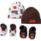 Cleveland Browns Baby 4 Piece Cap and Bootie Set