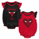 Chicago Bulls Baby Girl Bodysuit Set