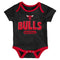 Bulls Future Baller 3-Pack Bodysuit Set