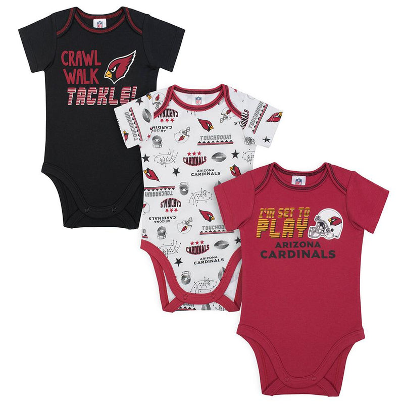 Cardinals Baby Boys 3-Pack Short Sleeve Bodysuit
