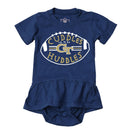 Cuddles and Yellow Jackets Huddles Baby Girl Skirted Bodysuit